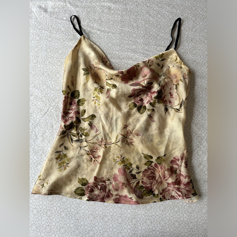 Zara satin floral top